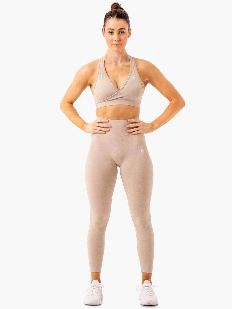 Women's Ryderwear Women Leggings Essential Seamless Leggings Sand Marl | NZ1766QZ