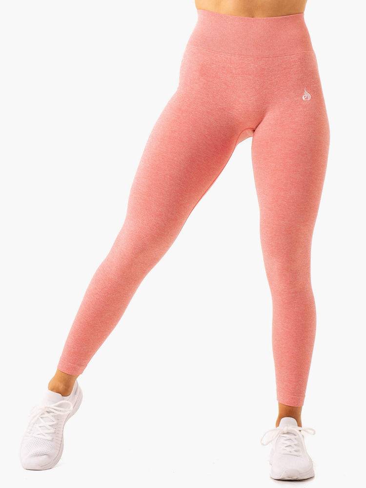 Women's Ryderwear Women Leggings Essential Seamless Leggings Pink Marl | NZ1768EX