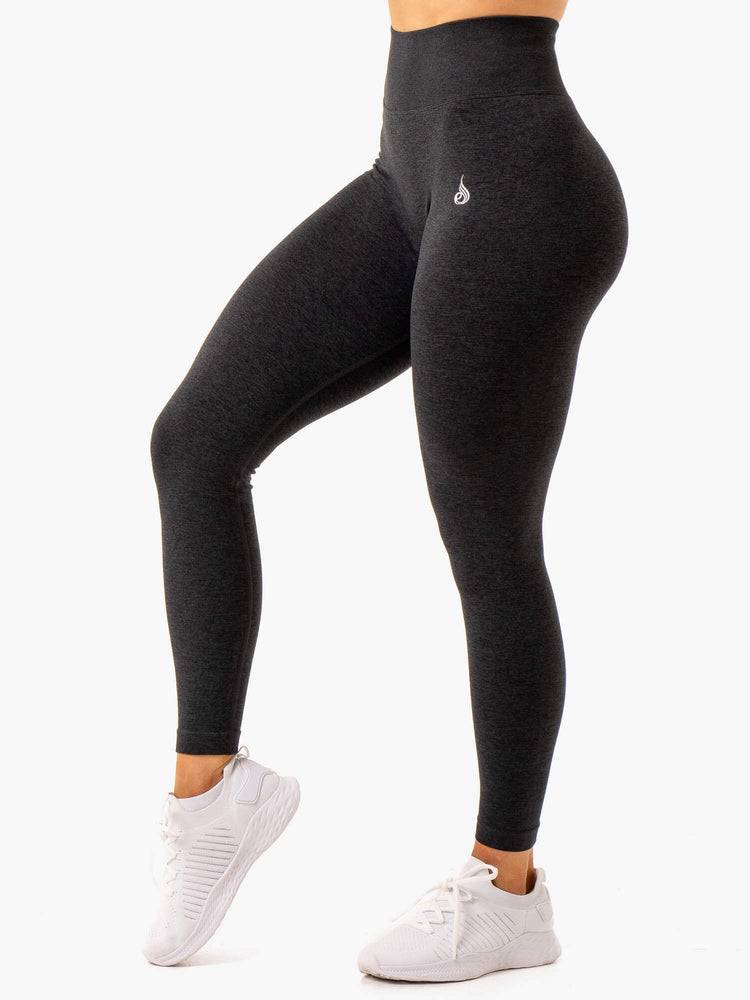 Women's Ryderwear Women Leggings Essential Seamless Leggings Black Marl | NZ1771YU