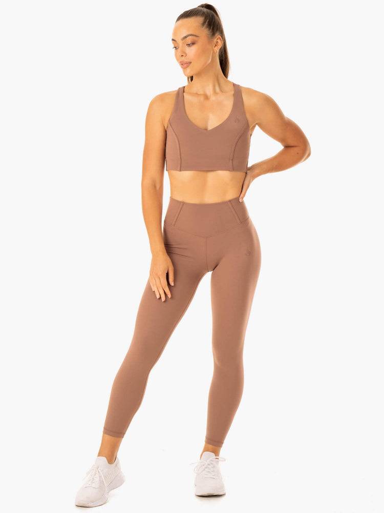 Women's Ryderwear Women Leggings Form Scrunch Bum Leggings Mocha | NZ1799IS