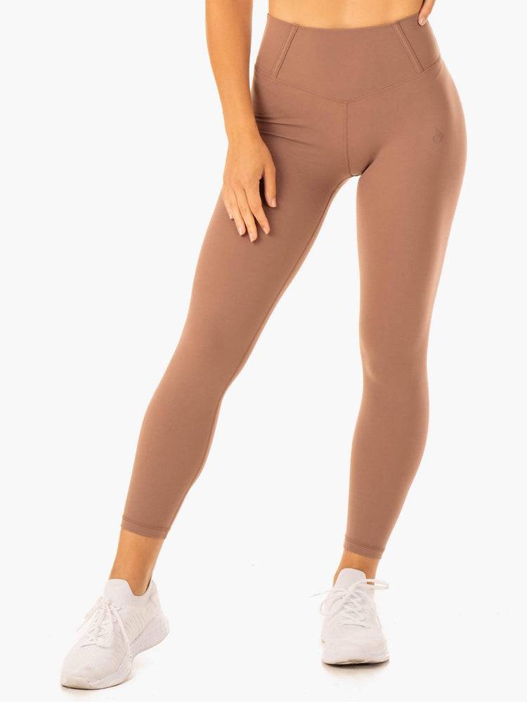 Women\'s Ryderwear Women Leggings Form Scrunch Bum Leggings Mocha | NZ1799IS