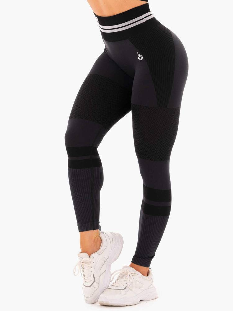 Women's Ryderwear Women Leggings Freestyle Seamless High Waisted Leggings Black | NZ1764NB