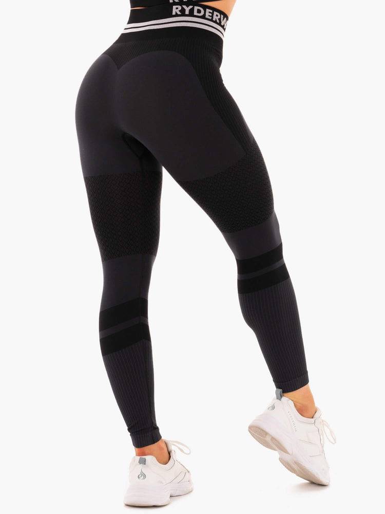 Women's Ryderwear Women Leggings Freestyle Seamless High Waisted Leggings Black | NZ1764NB