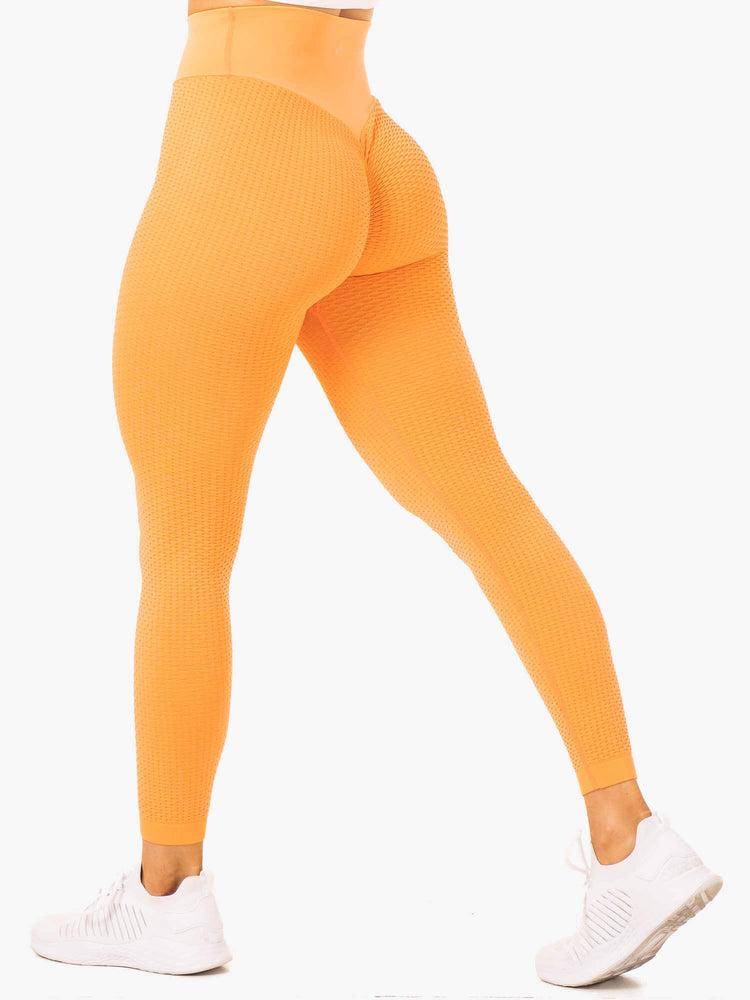 Women\'s Ryderwear Women Leggings Honeycomb Scrunch Seamless Leggings Mango | NZ1798UT