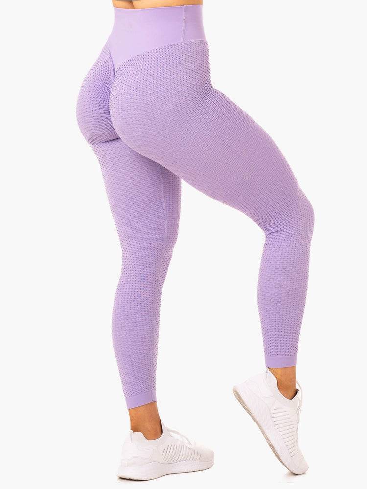 Women's Ryderwear Women Leggings Honeycomb Scrunch Seamless Leggings Lavender | NZ1805FM