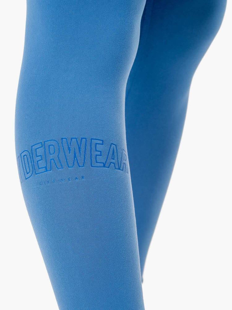 Women's Ryderwear Women Leggings Knockout High Waisted Scrunch Leggings Blue | NZ1859HK