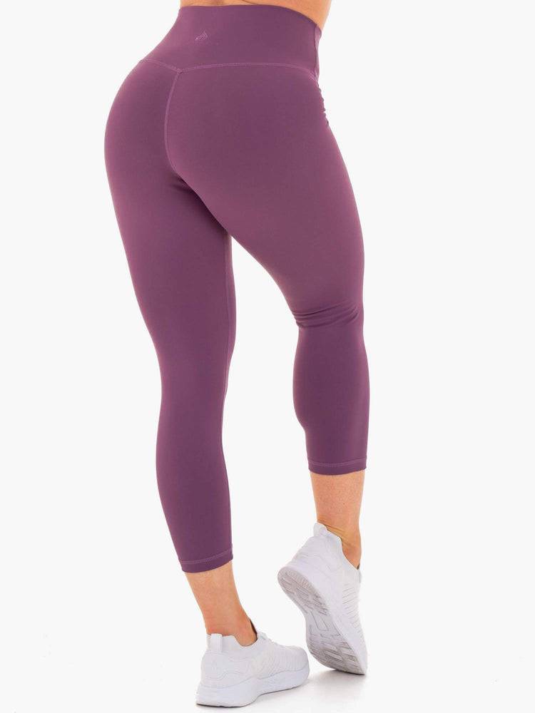 Women's Ryderwear Women Leggings Motion High Waisted 7/8 Leggings Purple | NZ1741WY