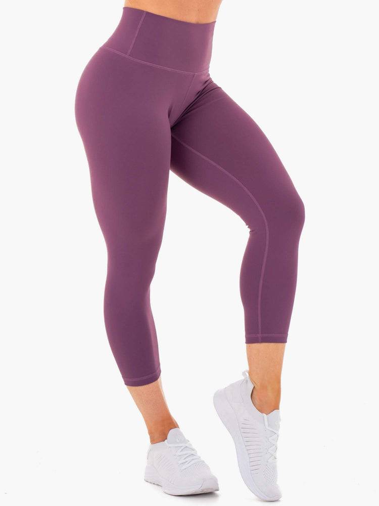 Women's Ryderwear Women Leggings Motion High Waisted 7/8 Leggings Purple | NZ1741WY