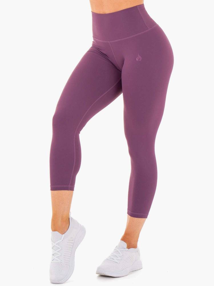 Women\'s Ryderwear Women Leggings Motion High Waisted 7/8 Leggings Purple | NZ1741WY