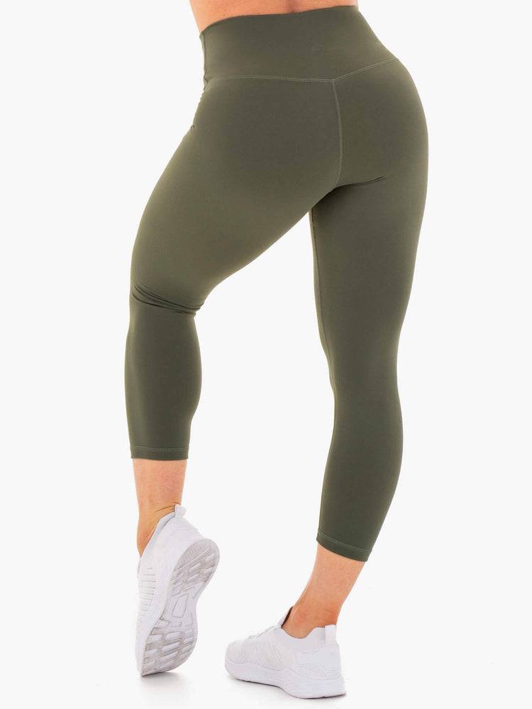 Women's Ryderwear Women Leggings Motion High Waisted 7/8 Leggings Khaki | NZ1747IS