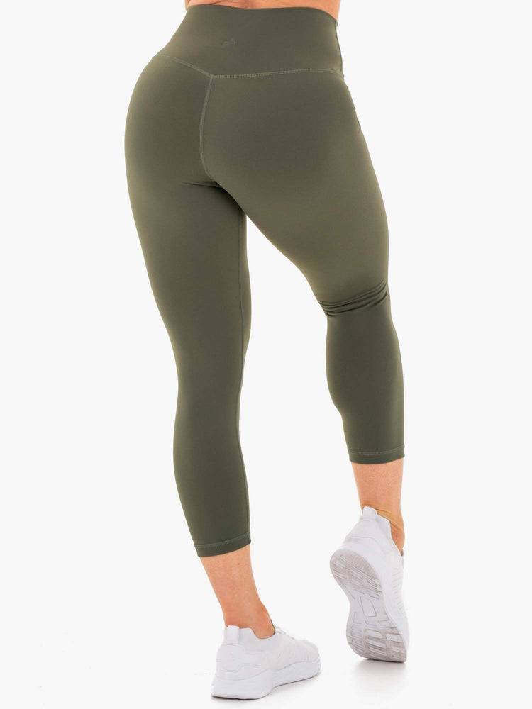 Women's Ryderwear Women Leggings Motion High Waisted 7/8 Leggings Khaki | NZ1747IS