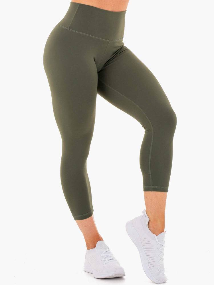 Women's Ryderwear Women Leggings Motion High Waisted 7/8 Leggings Khaki | NZ1747IS