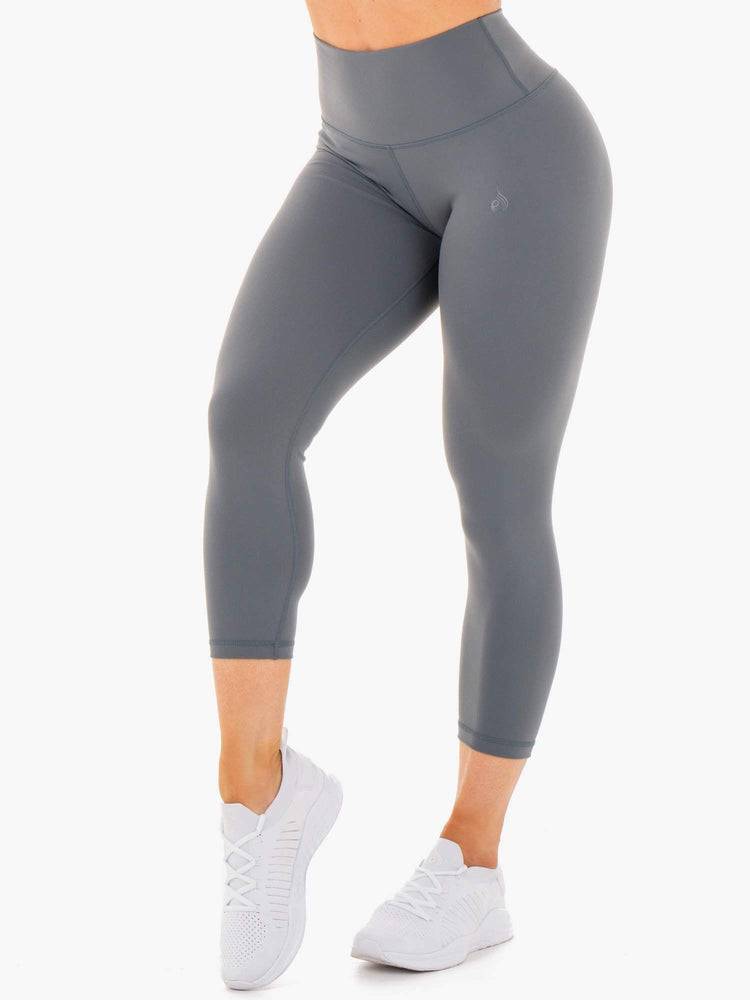 Women\'s Ryderwear Women Leggings Motion High Waisted 7/8 Leggings Charcoal | NZ1857FM