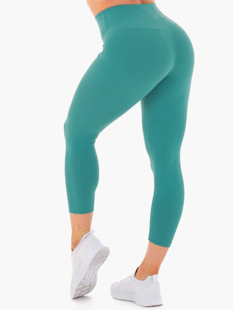 Women's Ryderwear Women Leggings Motion High Waisted 7/8 Leggings Teal | NZ1858GL