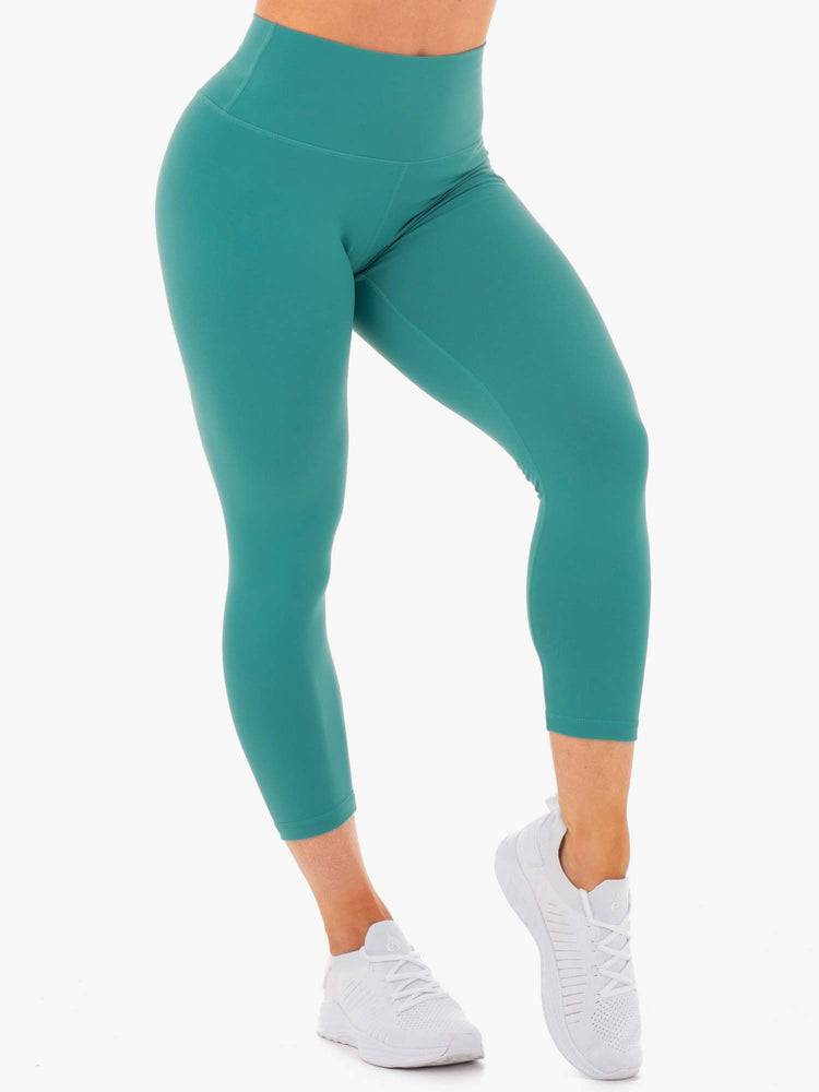 Women's Ryderwear Women Leggings Motion High Waisted 7/8 Leggings Teal | NZ1858GL