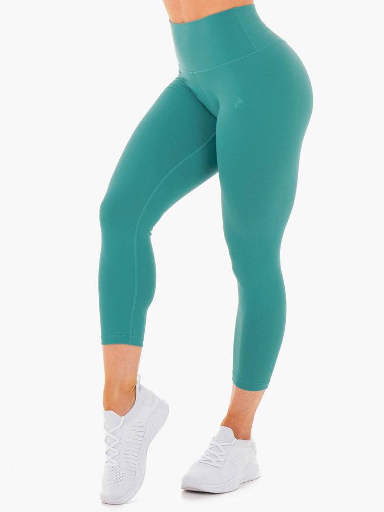 Women\'s Ryderwear Women Leggings Motion High Waisted 7/8 Leggings Teal | NZ1858GL