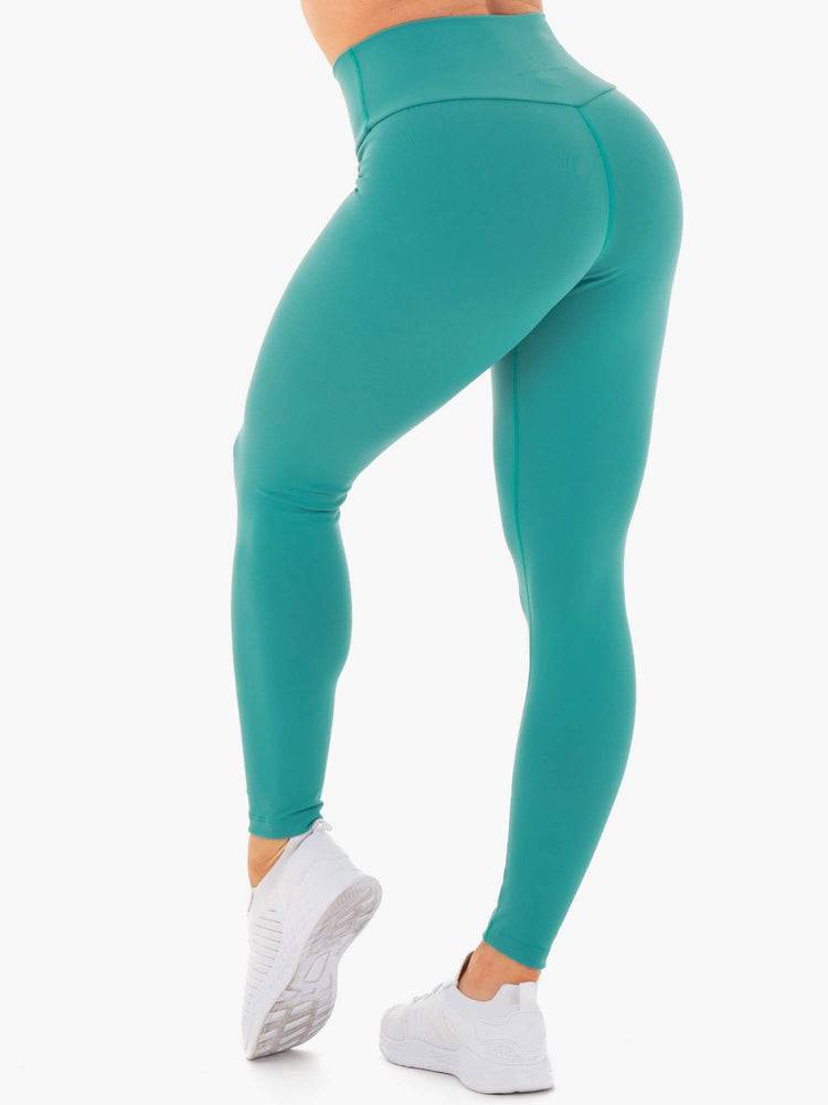 Women's Ryderwear Women Leggings Motion High Waisted Leggings Teal | NZ1903IS