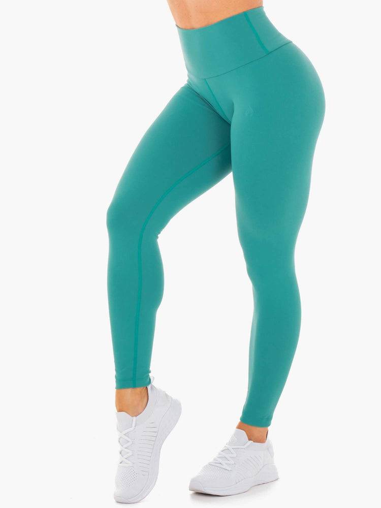 Women\'s Ryderwear Women Leggings Motion High Waisted Leggings Teal | NZ1903IS