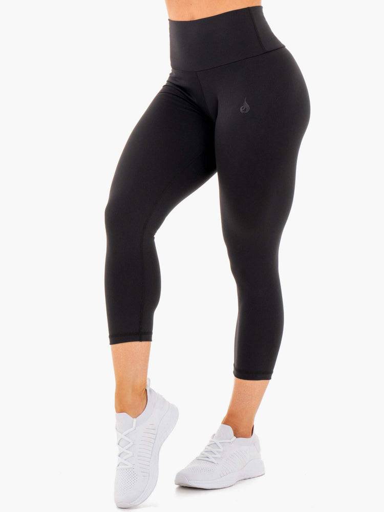 Women's Ryderwear Women Leggings Motion High Waisted 7/8 Scrunch Bum Leggings Black | NZ1922QZ