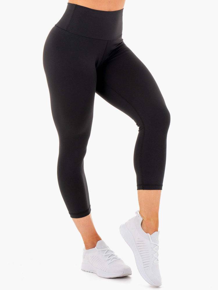 Women's Ryderwear Women Leggings Motion High Waisted 7/8 Scrunch Bum Leggings Black | NZ1922QZ