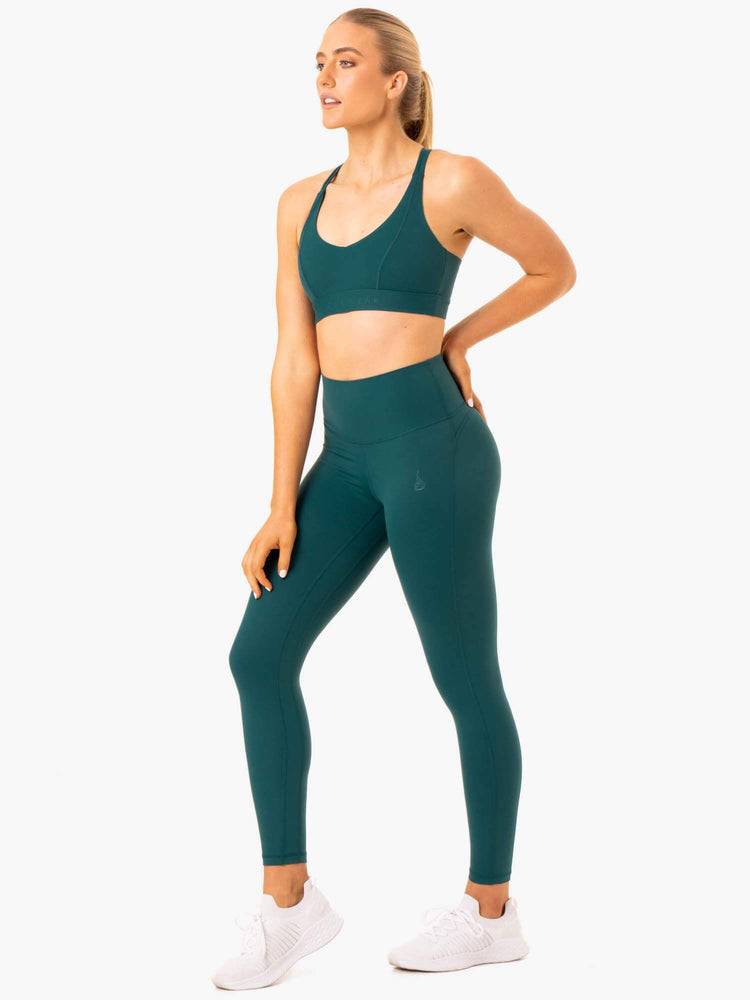 Women's Ryderwear Women Leggings NKD Align Leggings Teal | NZ1758LH