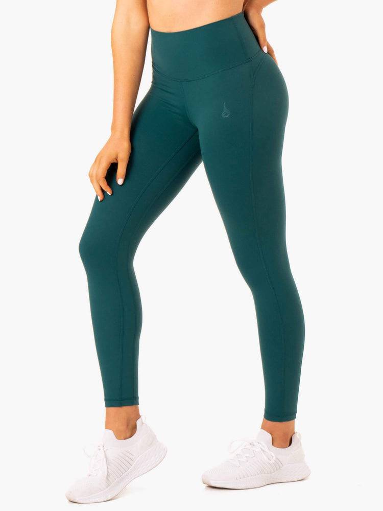 Women\'s Ryderwear Women Leggings NKD Align Leggings Teal | NZ1758LH