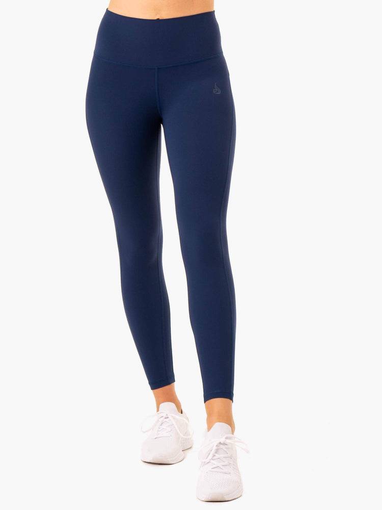 Women's Ryderwear Women Leggings NKD Align Leggings Navy | NZ1902UT