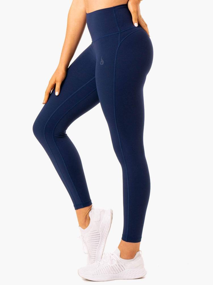 Women's Ryderwear Women Leggings NKD Align Leggings Navy | NZ1902UT