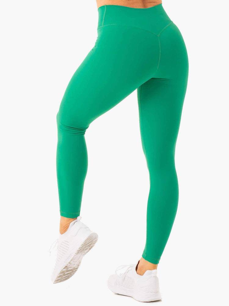 Women's Ryderwear Women Leggings NKD Cross Over Leggings Green | NZ1801PQ