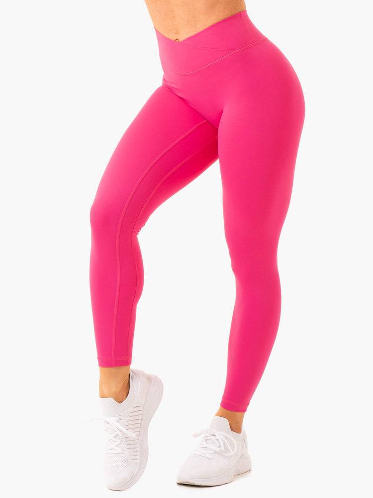 Women\'s Ryderwear Women Leggings NKD Cross Over Leggings Fuscia | NZ1807HK