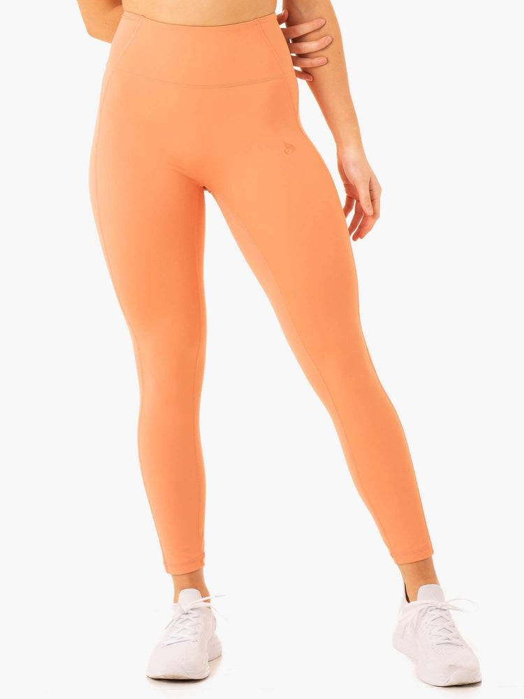 Women's Ryderwear Women Leggings NKD Frame High Waisted Leggings Terracotta | NZ1785ZG