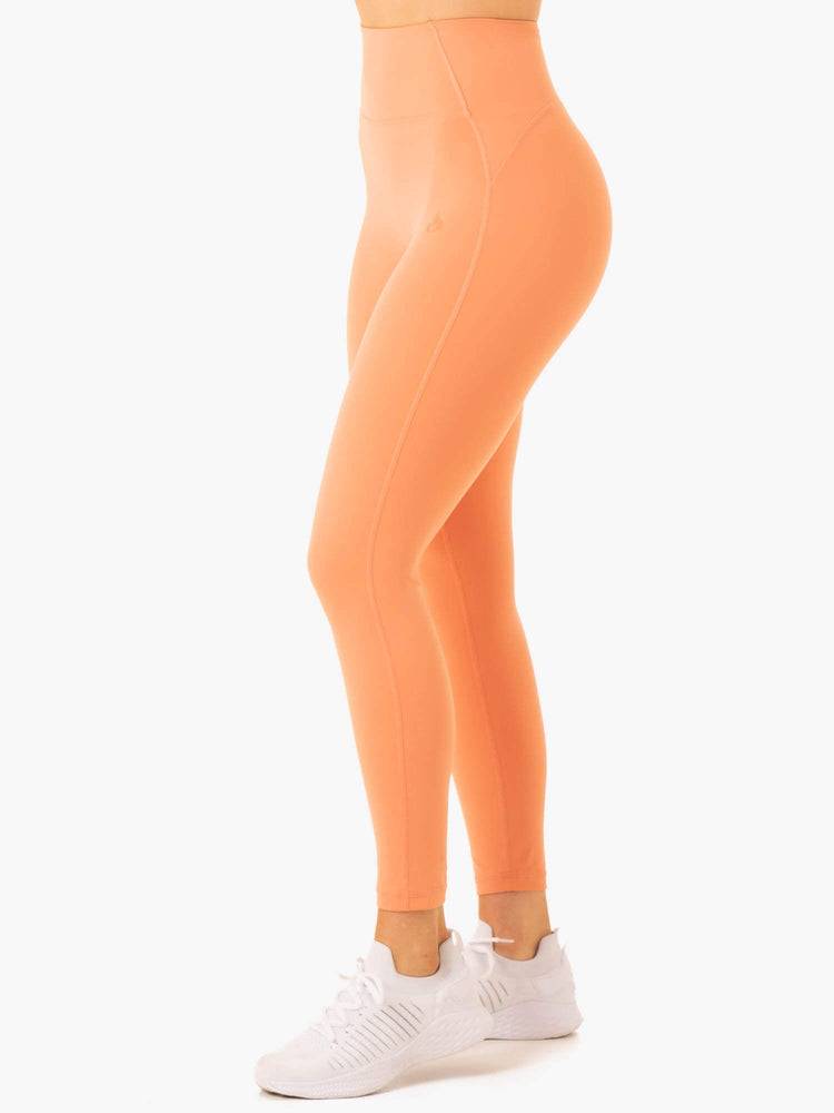 Women's Ryderwear Women Leggings NKD Frame High Waisted Leggings Terracotta | NZ1785ZG