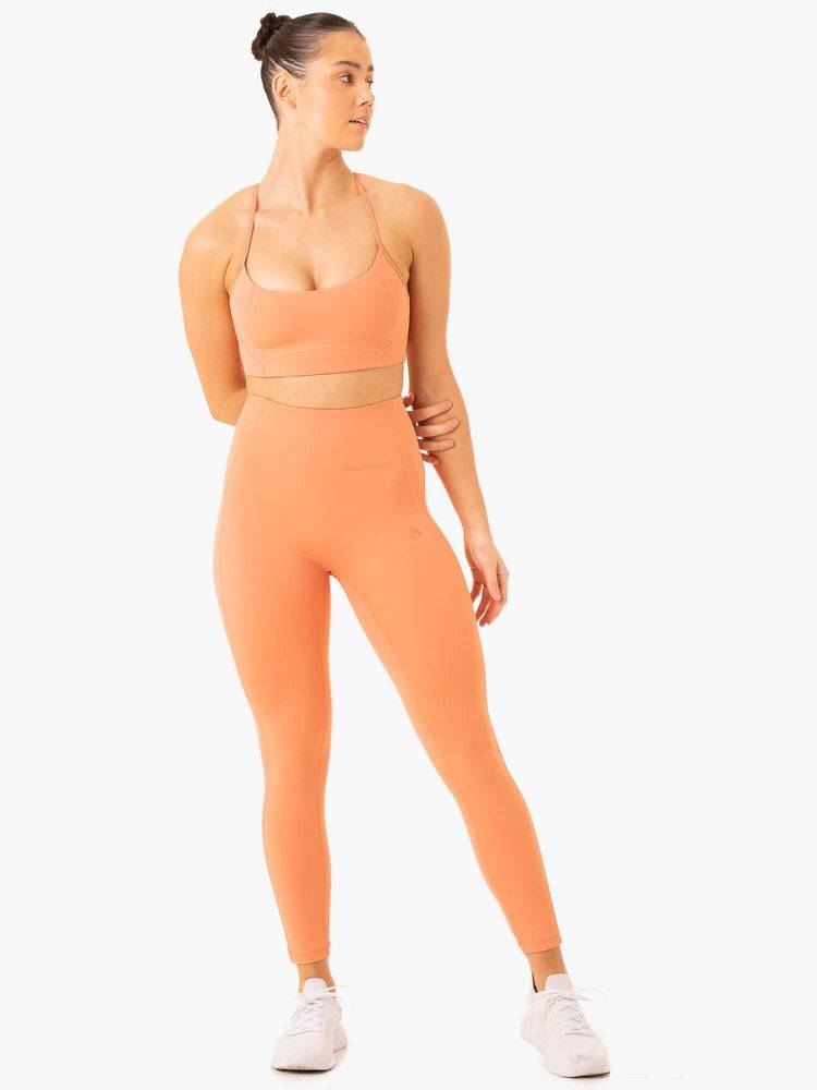 Women's Ryderwear Women Leggings NKD Frame High Waisted Leggings Terracotta | NZ1785ZG