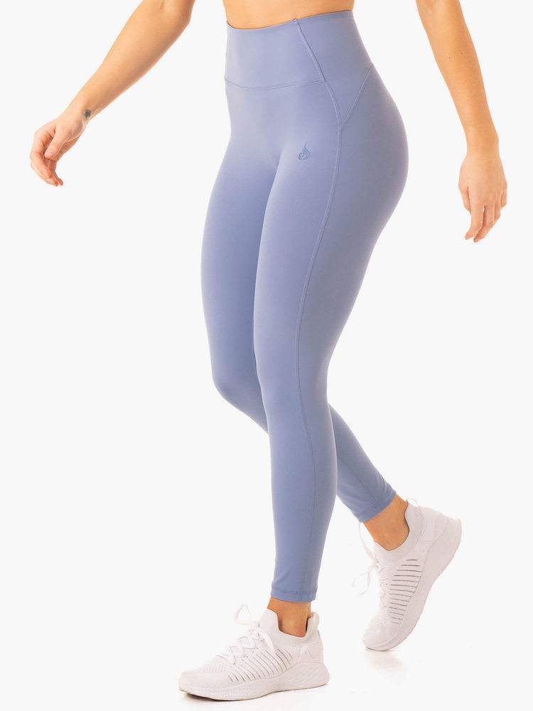 Women's Ryderwear Women Leggings NKD Frame High Waisted Leggings Stonewash Blue | NZ1793WY