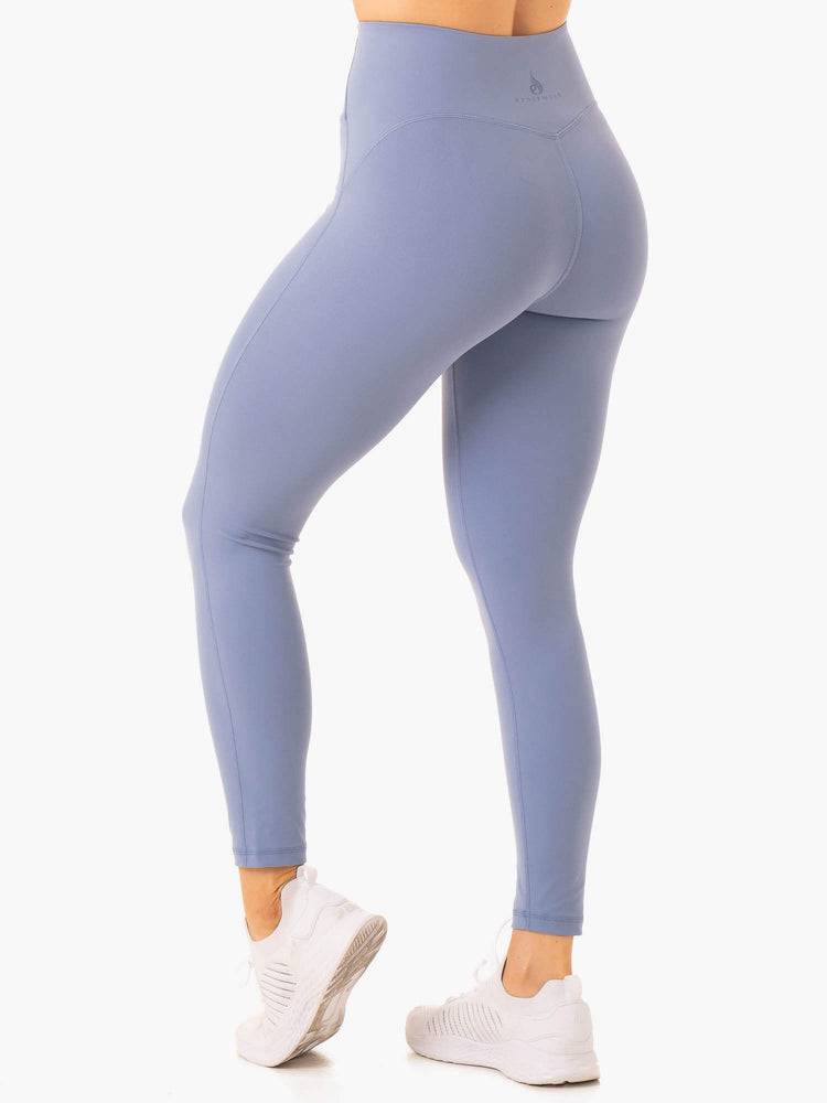 Women's Ryderwear Women Leggings NKD Frame High Waisted Leggings Stonewash Blue | NZ1793WY