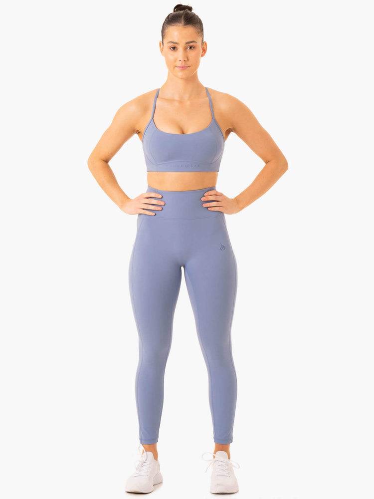 Women's Ryderwear Women Leggings NKD Frame High Waisted Leggings Stonewash Blue | NZ1793WY