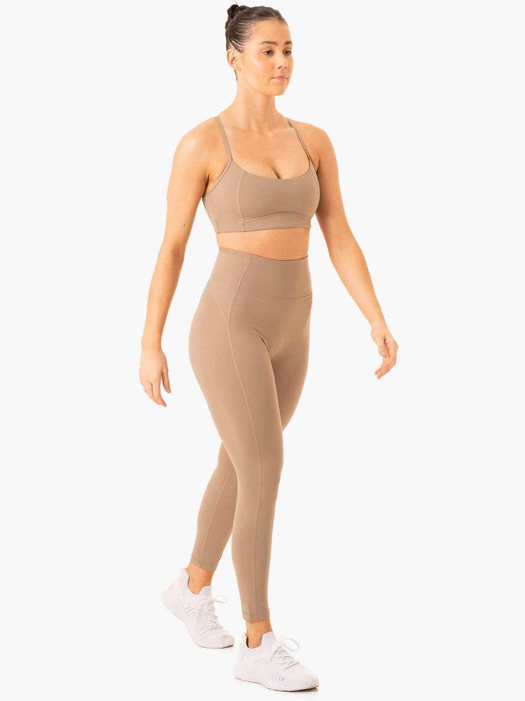 Women's Ryderwear Women Leggings NKD Frame High Waisted Leggings Latte | NZ1811ZG