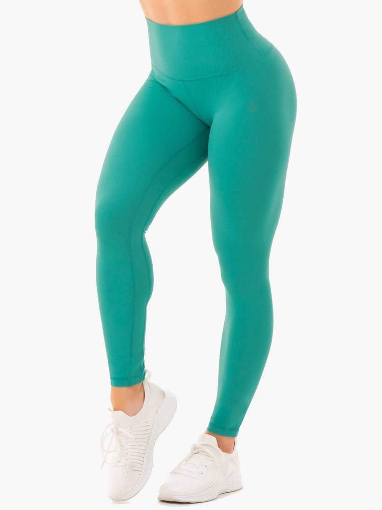 Women\'s Ryderwear Women Leggings NKD High Waisted Leggings Turquoise | NZ1915ZG