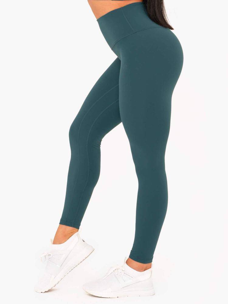 Women's Ryderwear Women Leggings NKD High Waisted Leggings Teal | NZ1929IS