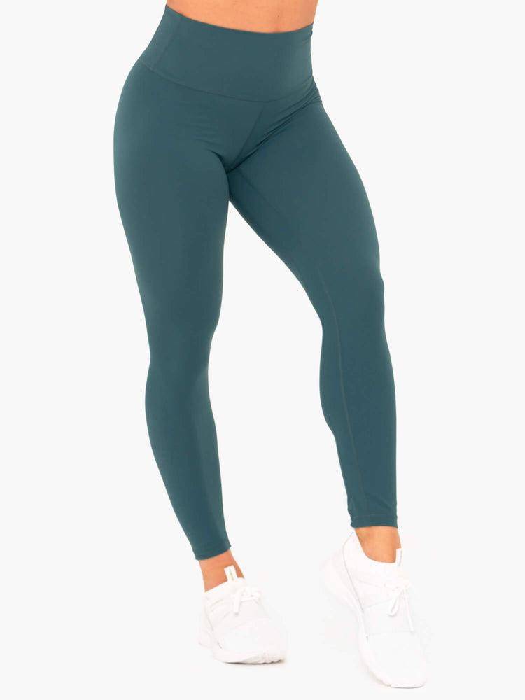 Women's Ryderwear Women Leggings NKD High Waisted Leggings Teal | NZ1929IS