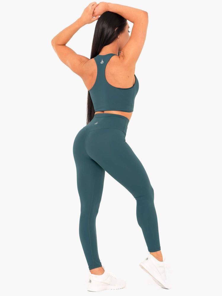 Women's Ryderwear Women Leggings NKD High Waisted Leggings Teal | NZ1929IS