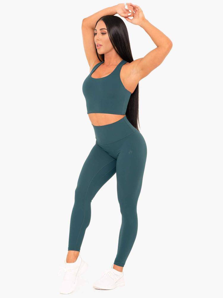 Women's Ryderwear Women Leggings NKD High Waisted Leggings Teal | NZ1929IS