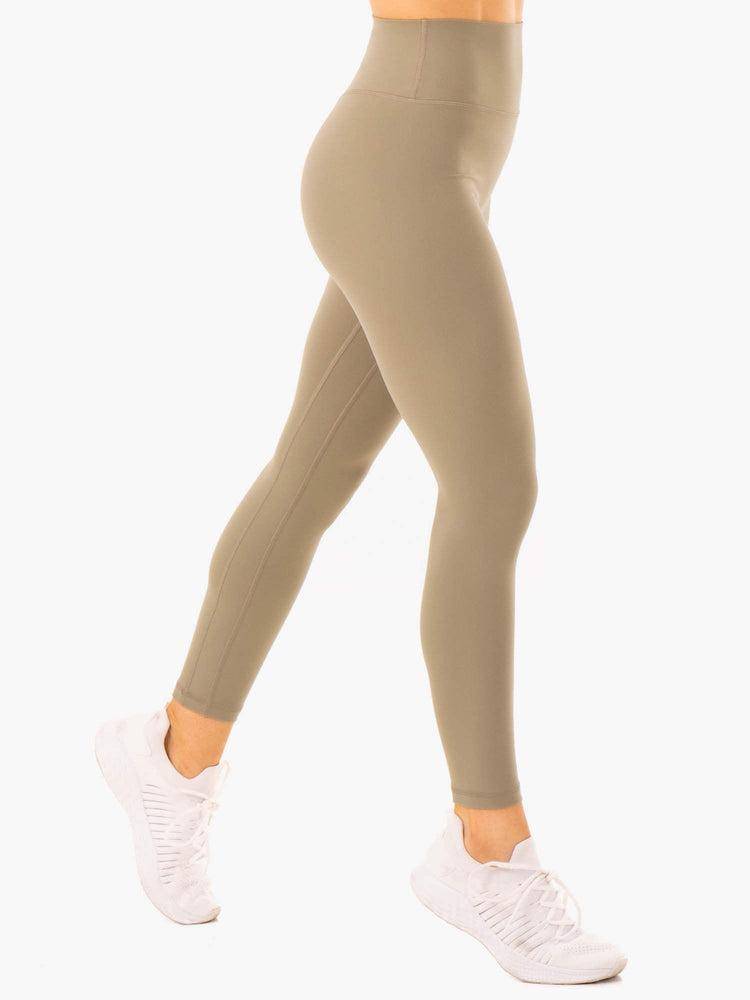 Women's Ryderwear Women Leggings NKD Refine High Waisted Leggings Khaki | NZ1822TV