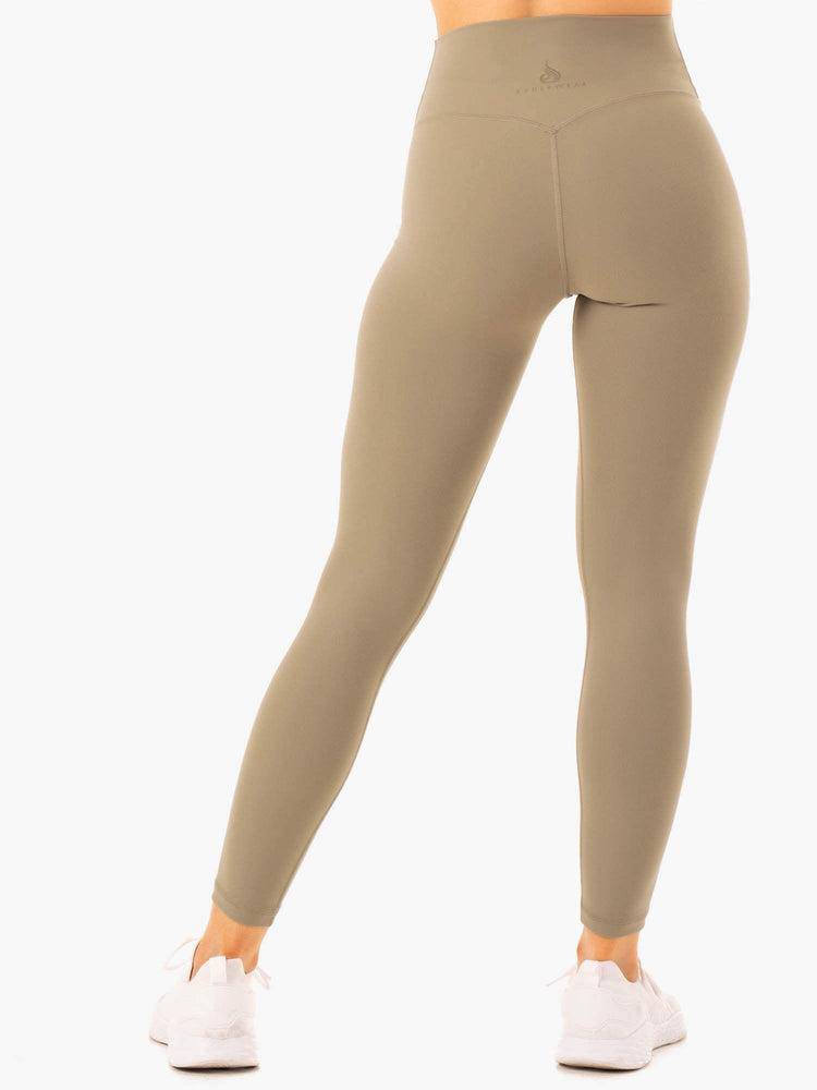 Women's Ryderwear Women Leggings NKD Refine High Waisted Leggings Khaki | NZ1822TV