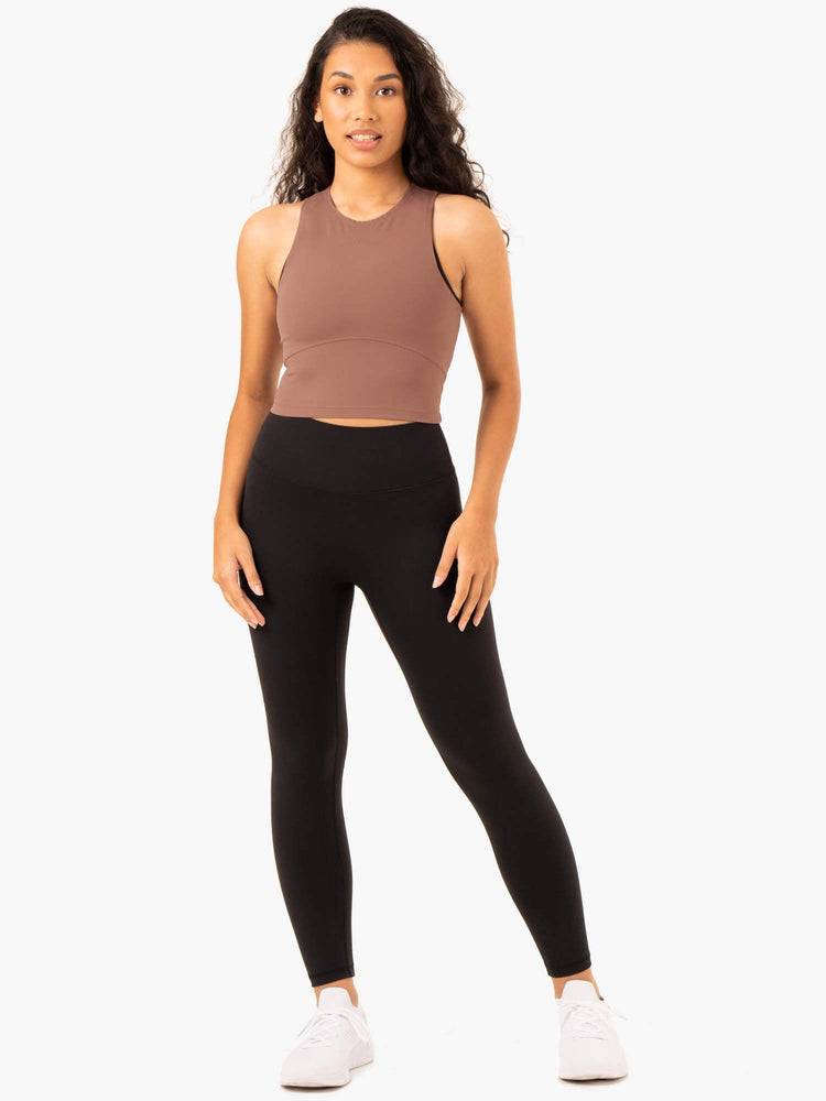 Women's Ryderwear Women Leggings NKD Refine High Waisted Leggings Black | NZ1851IS