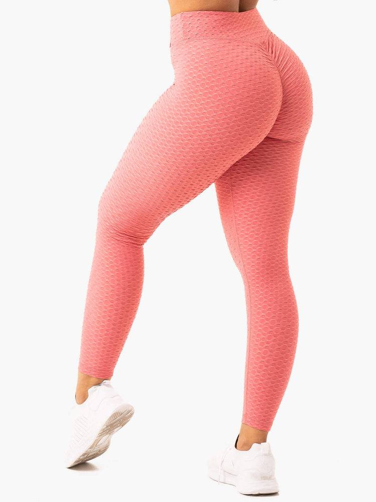 Women's Ryderwear Women Leggings Optic Scrunch Bum Leggings Lipstick Pink | NZ1776AP