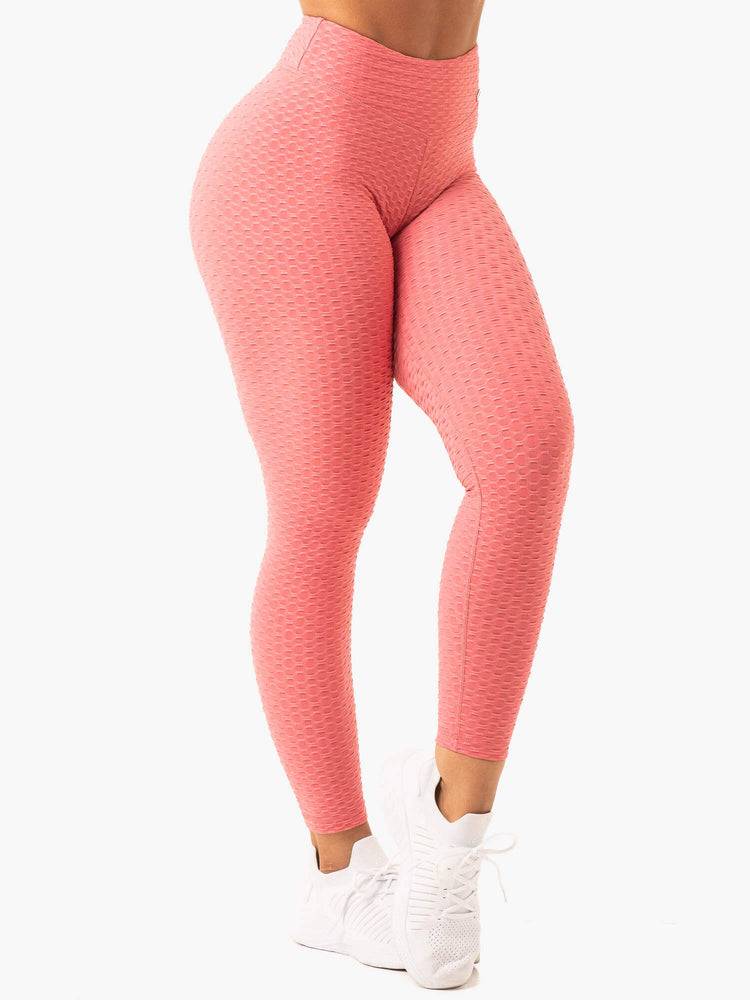 Women's Ryderwear Women Leggings Optic Scrunch Bum Leggings Lipstick Pink | NZ1776AP