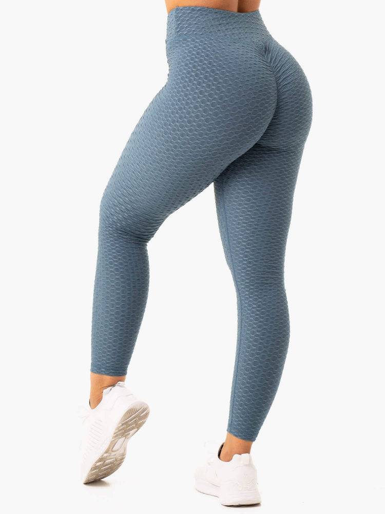 Women's Ryderwear Women Leggings Optic Scrunch Bum Leggings Teal | NZ1782JJ