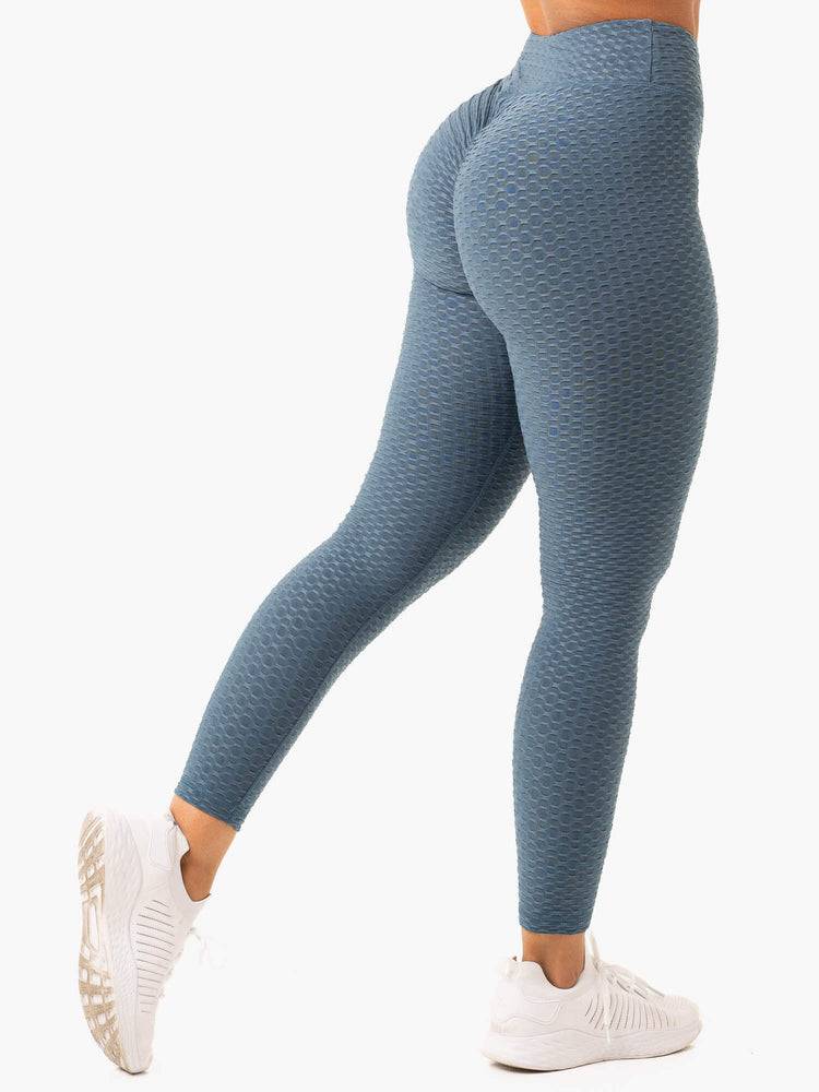 Women's Ryderwear Women Leggings Optic Scrunch Bum Leggings Teal | NZ1782JJ