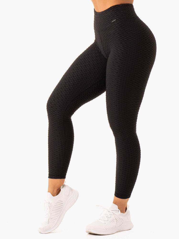 Women's Ryderwear Women Leggings Optic Scrunch Bum Leggings Black | NZ1809KI